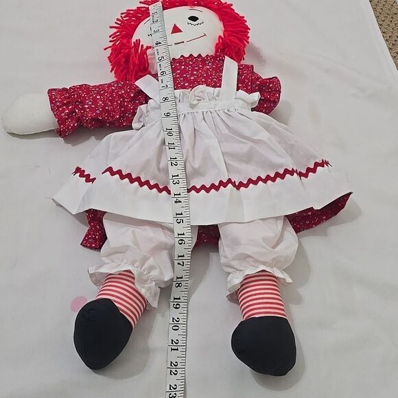 Classic Rag Doll with Red Hair and White Dress - Picture 4 of 6